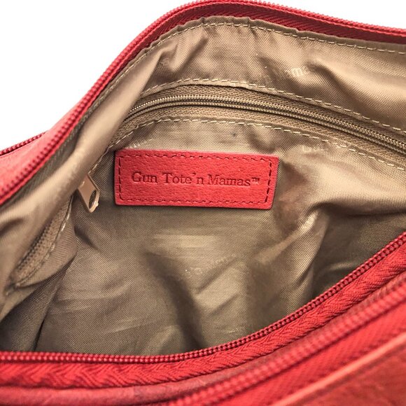 Gun Tote'N Mama's Purse Red Shoulder Bag Concealed Carry - Picture 7 of 11